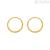 Stroili yellow gold hoop earrings with diamonds 1401005 Toujours
