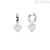 Mabina woman heart hoop earrings 925 Silver with zircons 563252