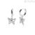 Mabina women's butterfly hoop earrings 925 Silver with zircons 563399