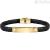Men's leather bracelet Sector Bandy SZV84 steel PVD Gold