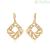 Woman's rosy rhombus earrings Stroili Soft Dream brass with glitter 1671171