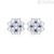 Woman flower lobe earrings Stroili rhodium-plated brass 1671110 crystals.
