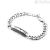 Bracelet with black central plate and zircons for men 4US Cesare Paciotti 4UBR4099