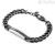 Black bracelet with central plate and zircons for men 4US Cesare Paciotti 4UBR4100