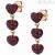 Earrings 3 hearts woman Nomination Easy Chic 925 silver rose 147914/021 red zircons