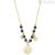 Woman wind rose golden necklace Chakra Brosway 316L steel with blue stones BHKL16