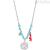 Woman turquoise shell necklace Chakra Brosway 316L steel with horn BHKL17