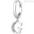 Letter G Chakra Brosway earring BHKE063 in 316L steel with crystals