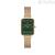 Daniel Wellington women's watch rectangular green rose DW00100437 steel Pressed Melrose