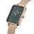 Daniel Wellington women's watch rectangular green rose DW00100437 steel Pressed Melrose