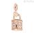925 Sterling Silver Padlock Charm with Zircons RZ005
