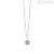 Round aquamarine light point necklace Mabina woman 925 Silver 553198