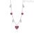 Heart necklace with rubies and points of light woman Mabina 533285 925 silver