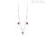 Mabina woman's red hearts necklace 925 silver 553359