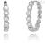 Mabina women's hoop earrings silver zircons 563353