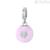 Pink little bell pendant RZ184R 925 silver pink enamel
