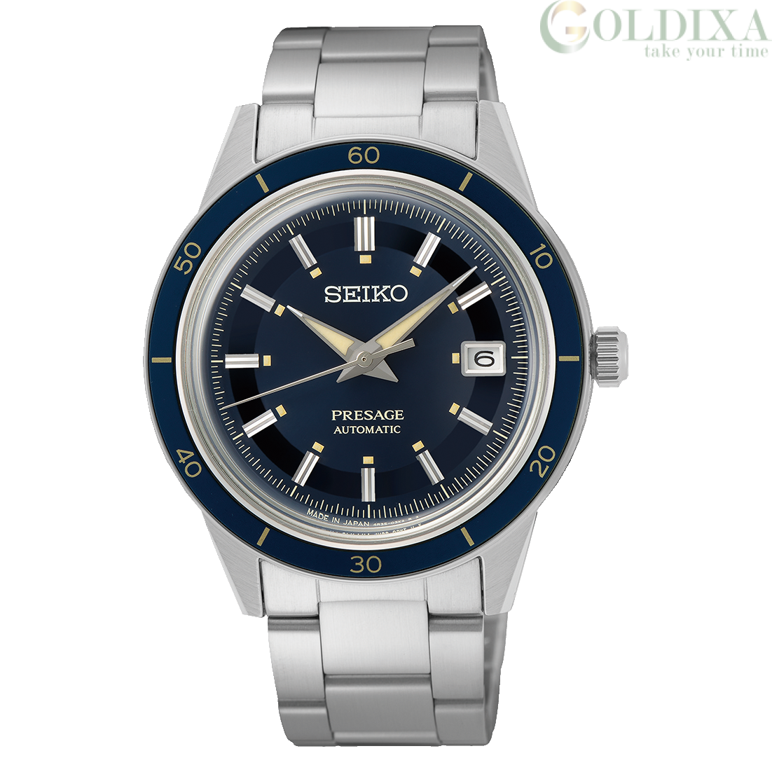 Watches: Seiko Presage automatic blue SRPG05J1 steel manual winding watch