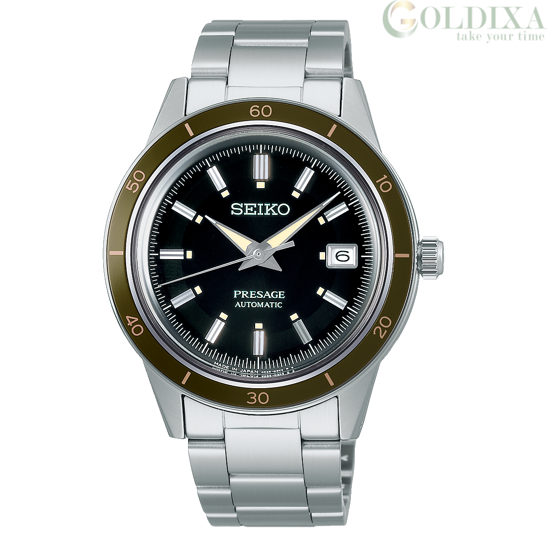 Watches: Seiko Presage automatic black SRPG07J1 steel manual winding watch