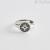 Man's ring Silver Mabina wind rose with zircons 523221