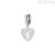 Woman heart hoop earring Amen ORMOCUBBZ 925 silver with zircons