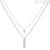 Brosway woman necklace with double wire groumette chain BYM101 with Swarovski