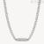 Brosway woman necklace chain groumette 316L steel plate with Swarovski BYM99