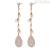 Brosway Tailor BIL26 pink drop earrings in 316L steel with Swarovski and pearls