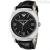 Men's watch only time Emporio Armani black AR0263 steel black leather strap