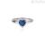 Blue heart ring Mabina Argento 523194 adjustable