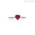Mabina Argento red heart ring with ruby 523084/15