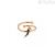 Woman's open horn ring Silver 925 rosegold ANZ-022 CORNO