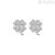 Four-leaf clover woman earrings Amen Silver 925 with cubic zirconia EQUBBZ
