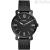 Men's watch only time Fossil Rhet black BQ2369 steel Milan mesh