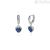 Woman silver heart earrings Mabina 563376 with zircons
