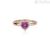 Solitaire Ring Woman Heart Mabina Silver 925 rose 523195