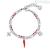 Woman double wire horn bracelet red enamel 316L steel Brosway Chant BAH64