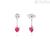 Woman heart earrings 925 ruby silver Mabina 563248