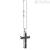 Zancan cross man necklace Silver 925 black burnished EXC487