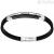 Zancan black steel and silicone men's bracelet UHB025