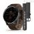 Garmin Venu 2 Plus men's watch Black PVD case 010-02496-15 brown leather strap