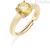 Yellow blue gold solitaire woman ring Amen Silver 925 ANFEGG2