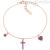 Heart and pearl cross bracelet for woman Amen Silver 925 rosegold BRCRCURRZ