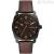 Fossil Machine FS5901 man time only watch steel leather strap