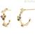 PDPaola woman golden earrings Silver 925 colored zircons AR01-289-U