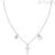 Amen Woman Necklace with Zircon Cross and Pearl Silver 925 CLCRPEBBZ