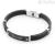 4US Cesare Paciotti 4UBR4541 men's bracelet in steel and black silicone