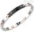 Zancan men's steel bracelet with rosé details and black pvd plate EHB316