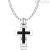 Man cross necklace Zancan 316L steel PVD Black EHC186
