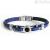 Zancan men's bracelet blue leather with onyx ESB035-BL Be1