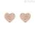 Stroili Lady Phantasya rose steel stud earrings with heart and crystals 1670604